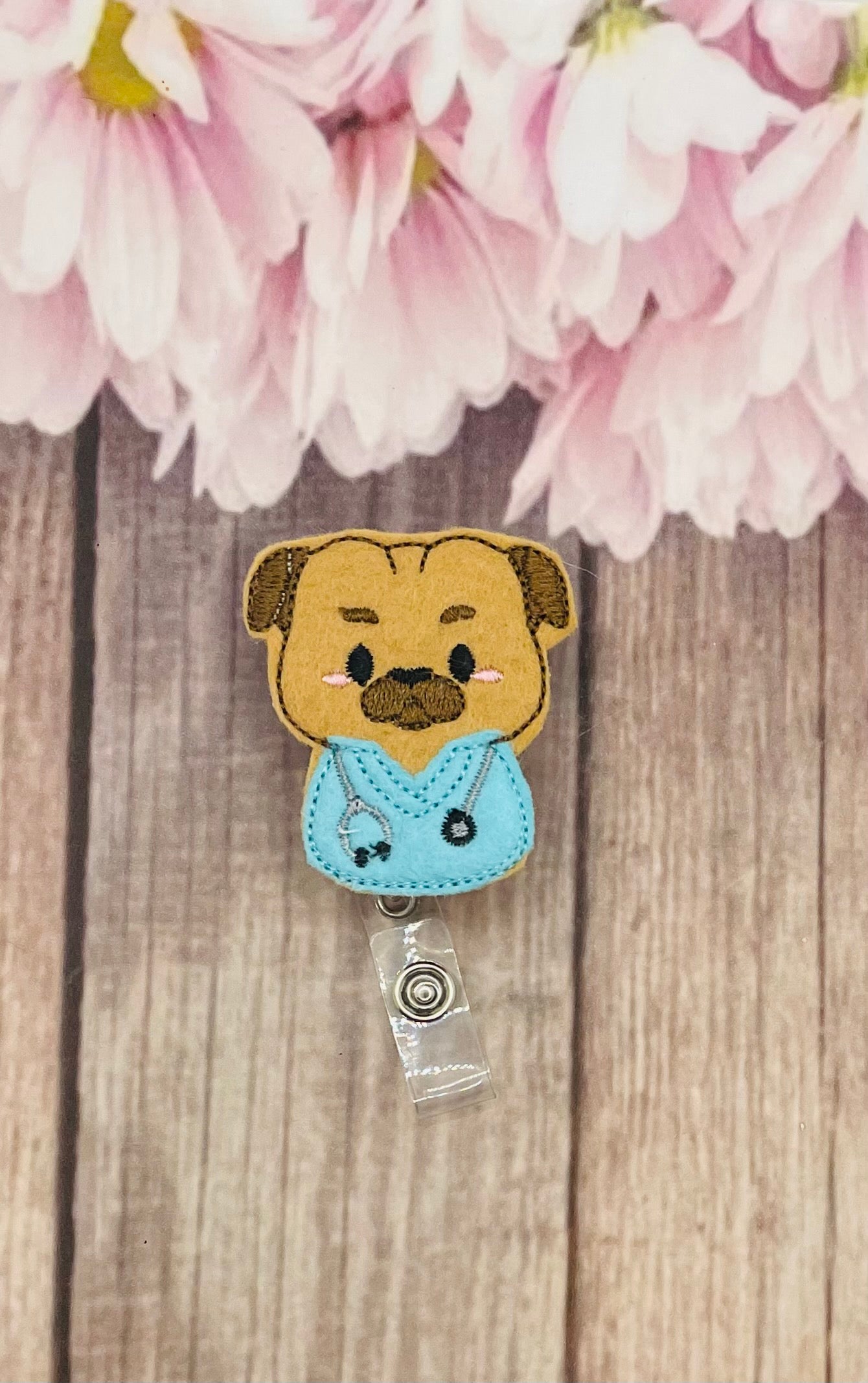 Nurse Dog badge reel