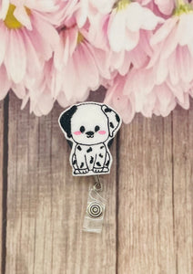 Dog retractable badge reel