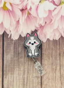 Dog retractable badge reel