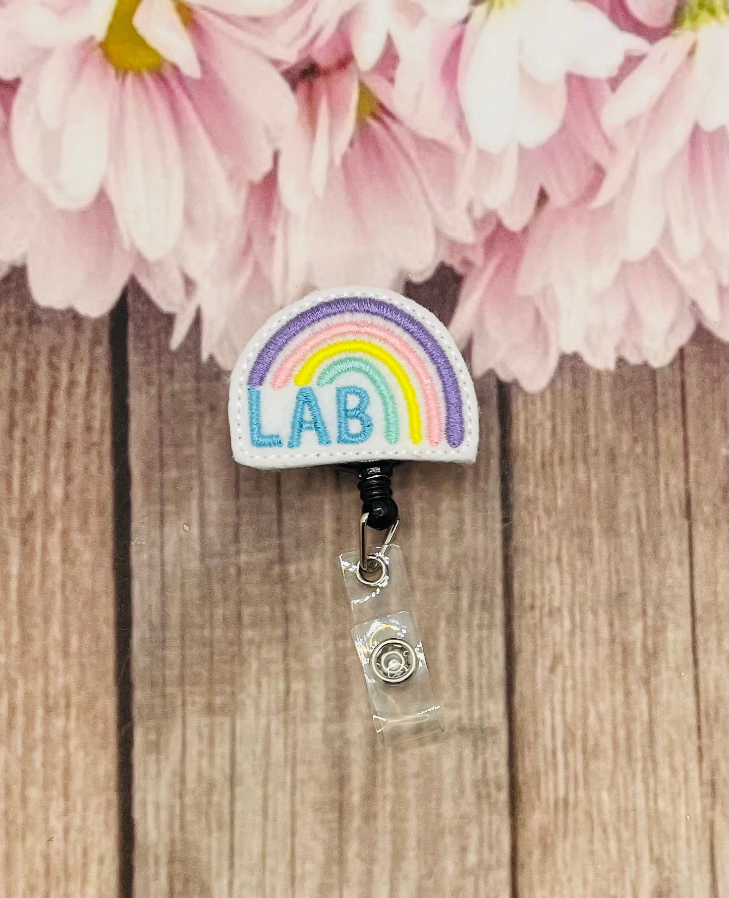 Lab technician badge reels Lab rainbow