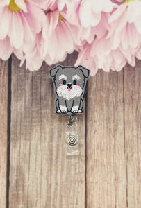 Dog retractable badge reel